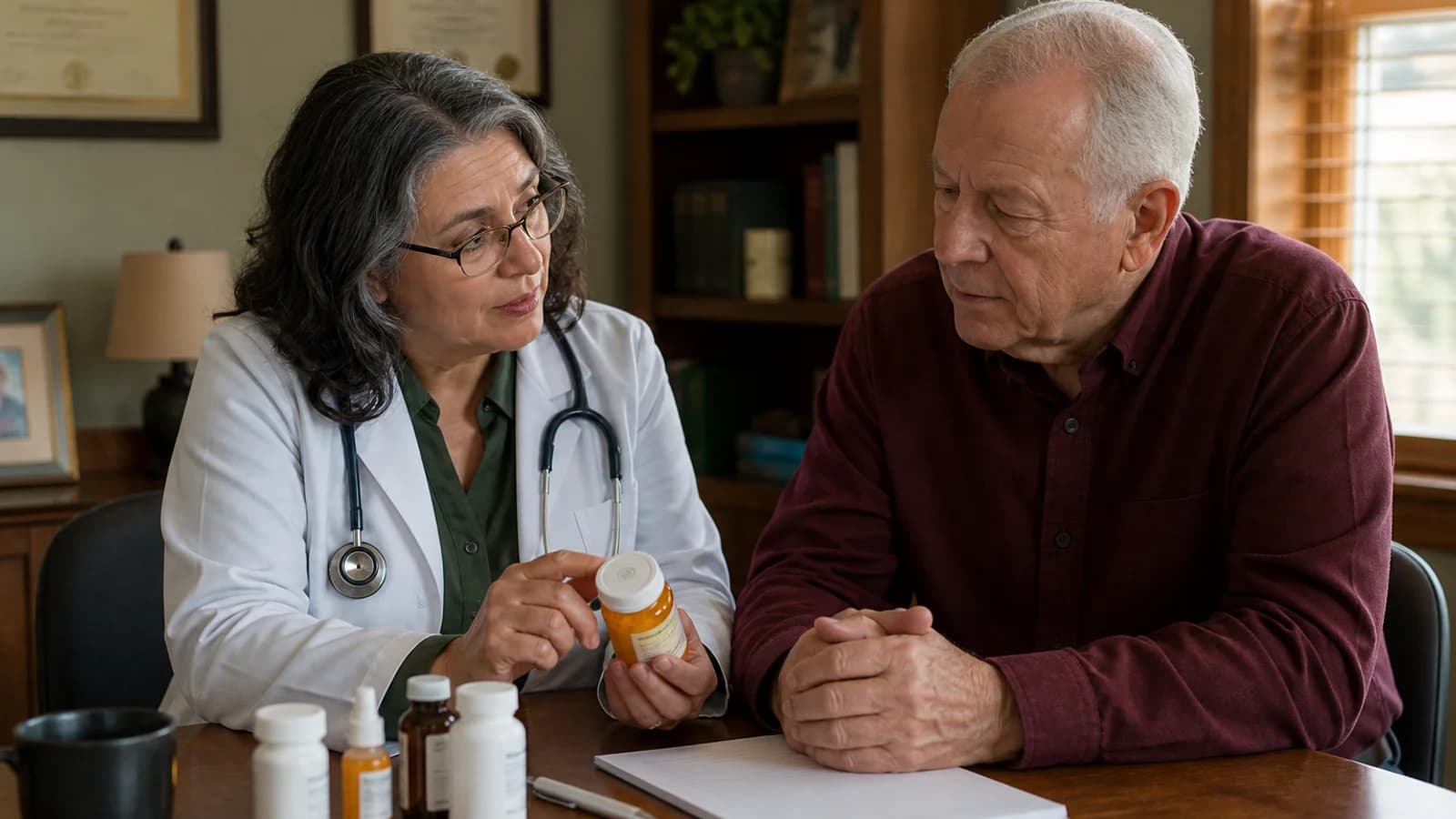 Older adult during a medical consultation