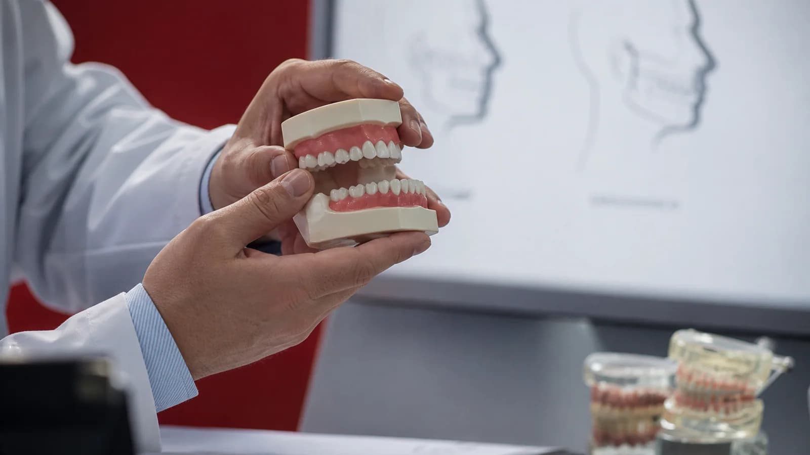 Dental model used to assess different bite types